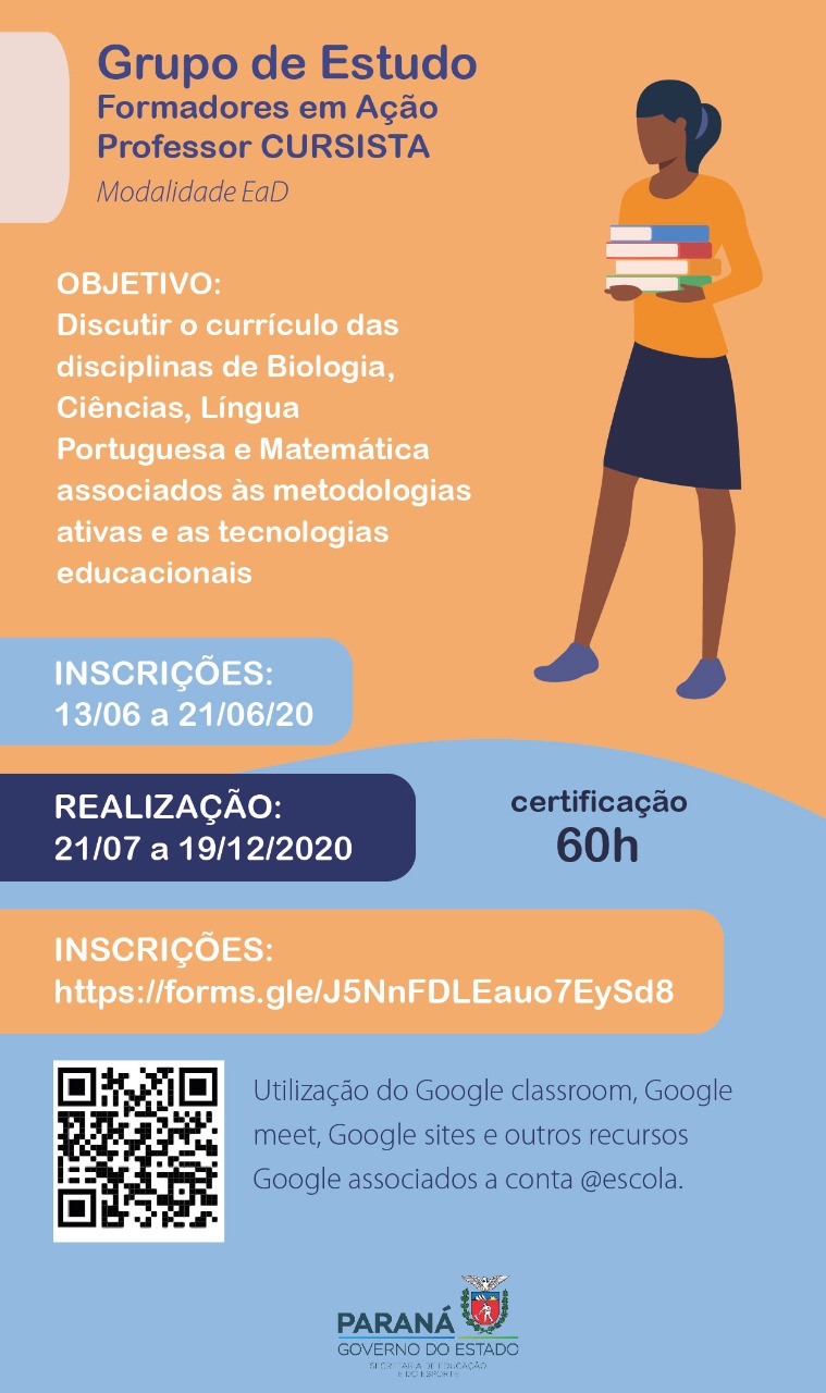 Inscrições Professores Cursistas - Grupo de Estudos Formadores em Ação