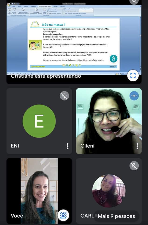 Na manhã do último sábado, dia 19 de junho, aconteceu a Manhã de Formação do Programa Mais Aprendizagem- Foco no Desenvolvimento das Habilidades. Equipe do NRE e professores reuniram-se através do Google Meet para estudar a proposta do Programa e alinhar estratégias para o encaminhamento dos alunos em relação aos níveis de aprendizagem.
