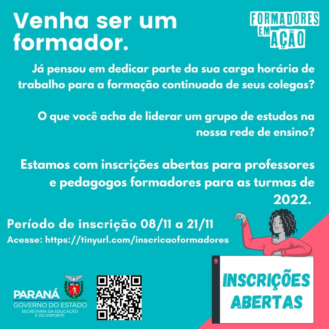 Inscrição - Credenciamento para Professores e Pedagogos Formadores - Edital 36/2021 DG/SEED