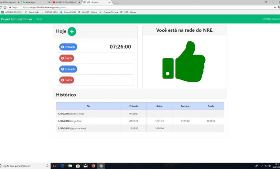 Há um ano, servidores do Núcleo Regional de Educação de Wenceslau Braz utilizam o celular para registrar o ponto, A plataforma surgiu precisamente na data de 03 de junho de 2018, como desafio do professor Kheronn Khennedy Machado que trabalha como assessor pedagógico em tecnologias na CRTE.